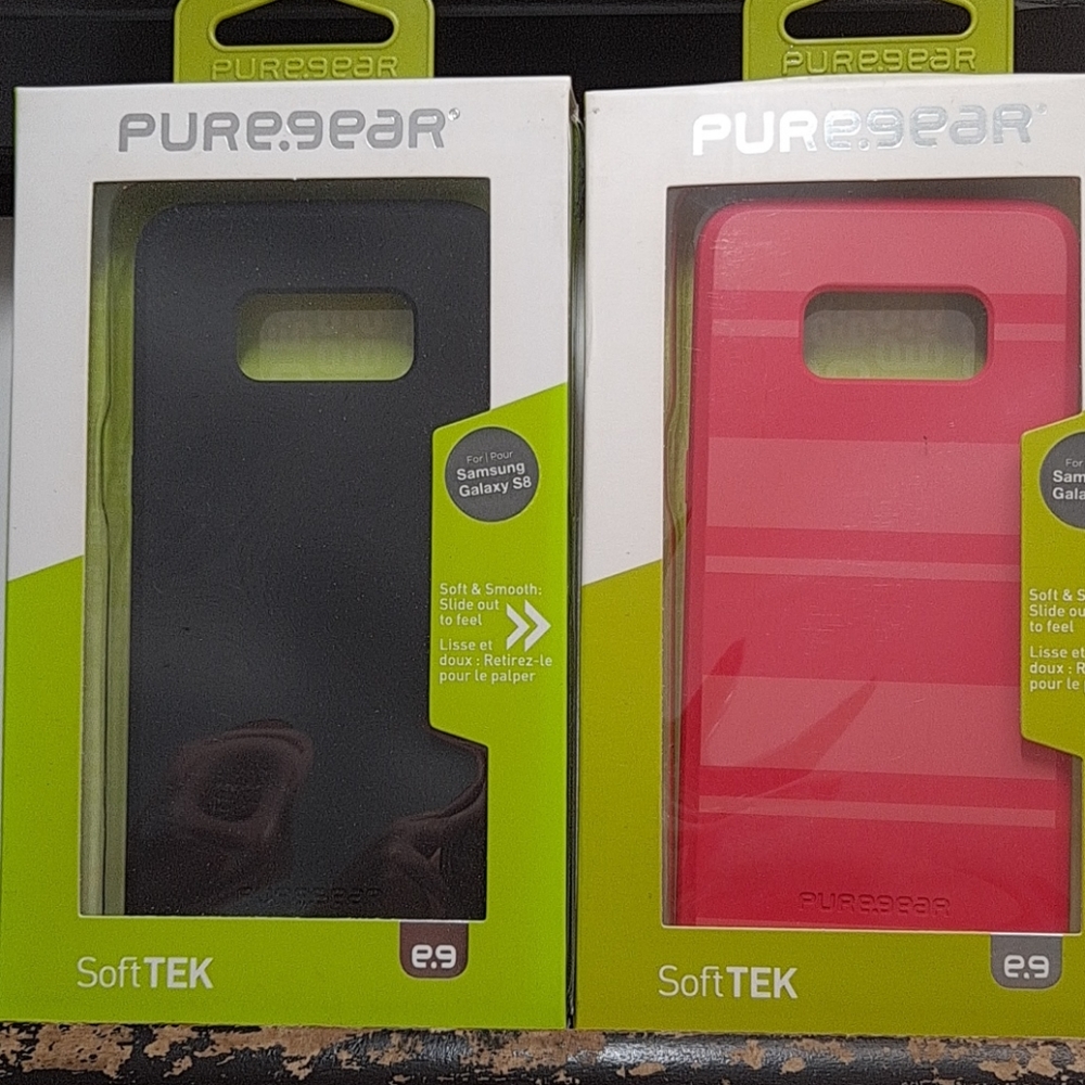 2 cases puregear for samsung galaxy S8 pink-black